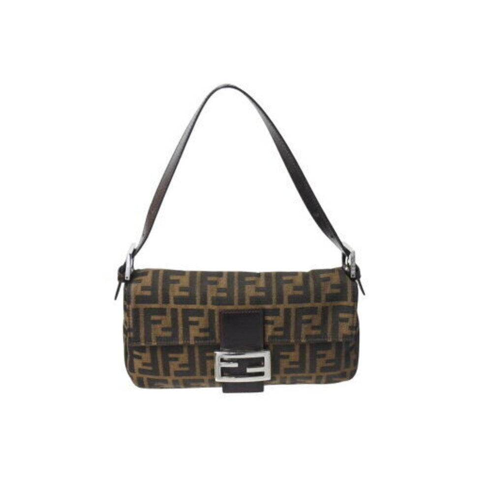 FENDI Mamma Bucket Hobo Shoulder bag Zucca canvas leather